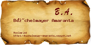 Büchelmayer Amaranta névjegykártya
